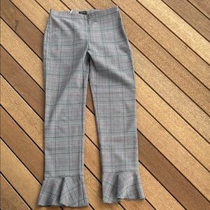 Pinko Gray and Pink Checkered Trousers